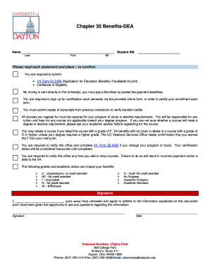 Fillable Online Udayton Chapter 35 Benefits DEA Fax Email Print PdfFiller