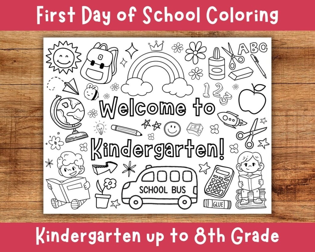 First Day Of School Coloring Page Start Of The School Year Coloring 