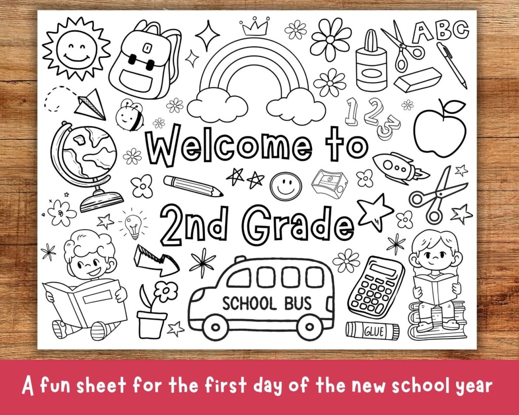 First Day Of School Coloring Page Start Of The School Year Coloring 