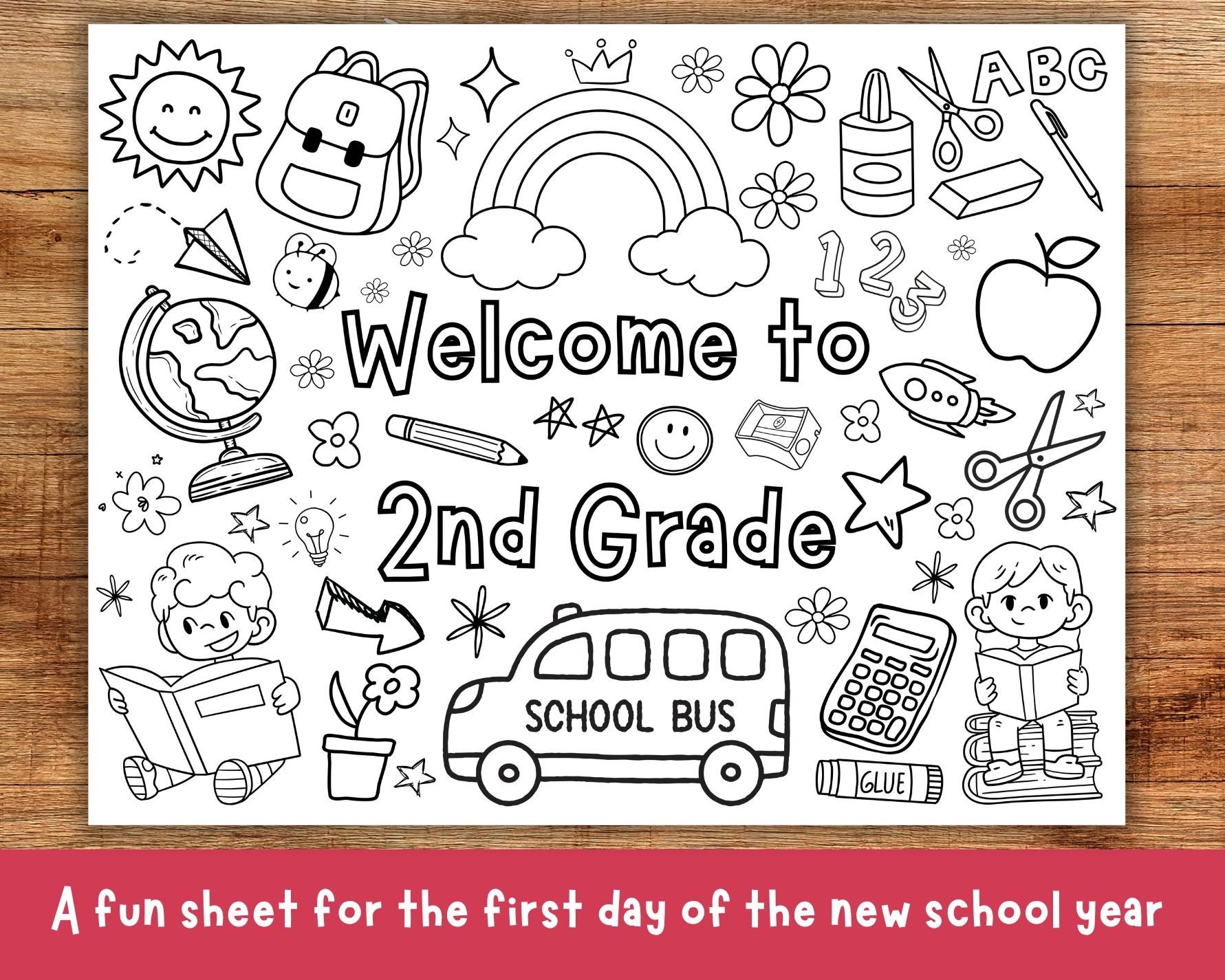 First Day Of School Coloring Page Start Of The School Year Coloring
