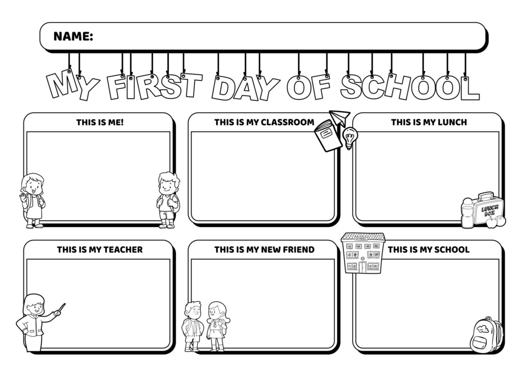 First Day Of School Worksheets 12 Free PDF Printables Printablee