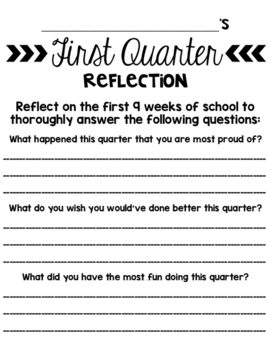 First Quarter Reflection By Falling For Fifth Teachers Pay Teachers