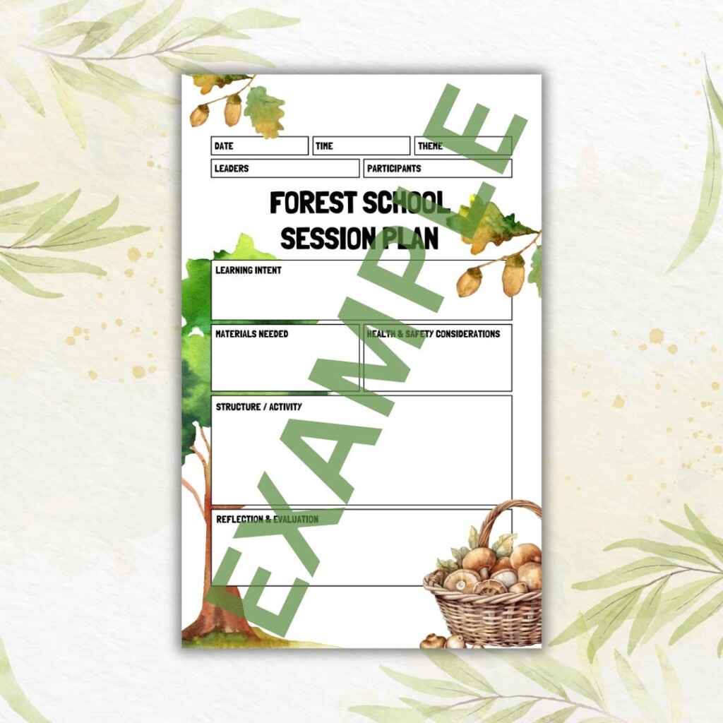 Forest School Session Plan Downloadable Etsy