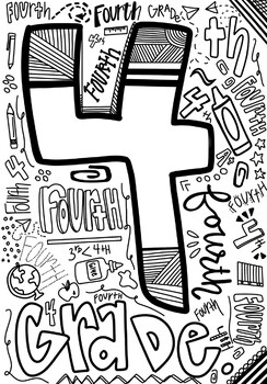 Fourth Grade Coloring Sheet By Patricia Cummane TPT