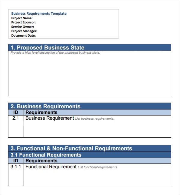 FREE 11 Business Requirements Document Templates In PDF MS Word