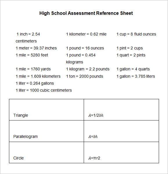 FREE 12 Sample Reference Sheet Templates In Google Docs Google