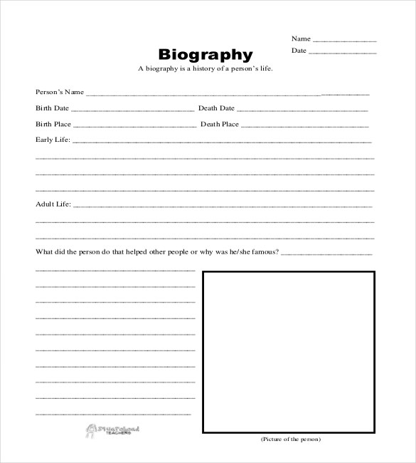 Free 38 Biography Templates DOC PDF Excel