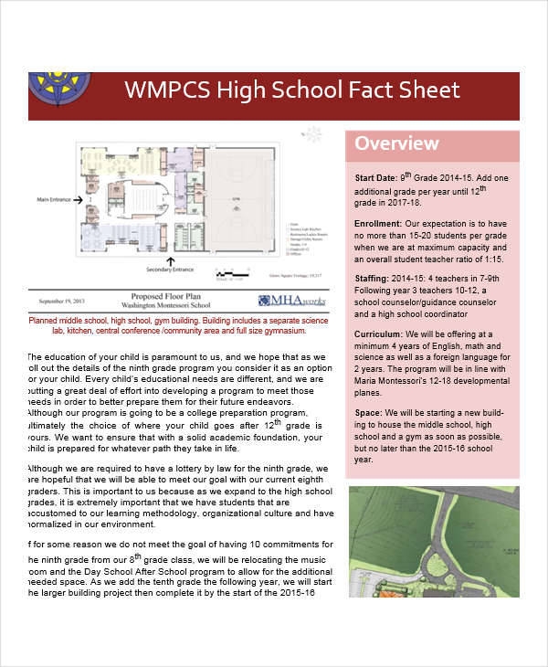 FREE 45 Fact Sheet Samples Templates In MS Word