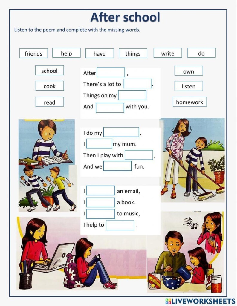 Free After School Worksheet Download Free After School Worksheet Png 