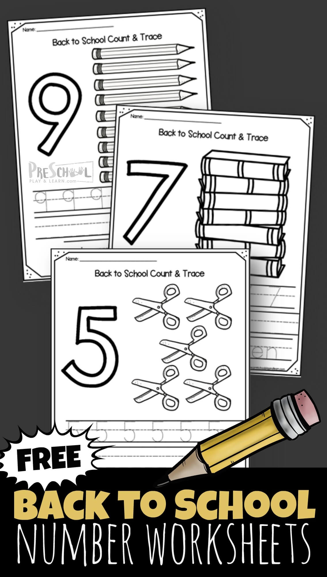 FREE Back To School 1 10 Number Worksheets