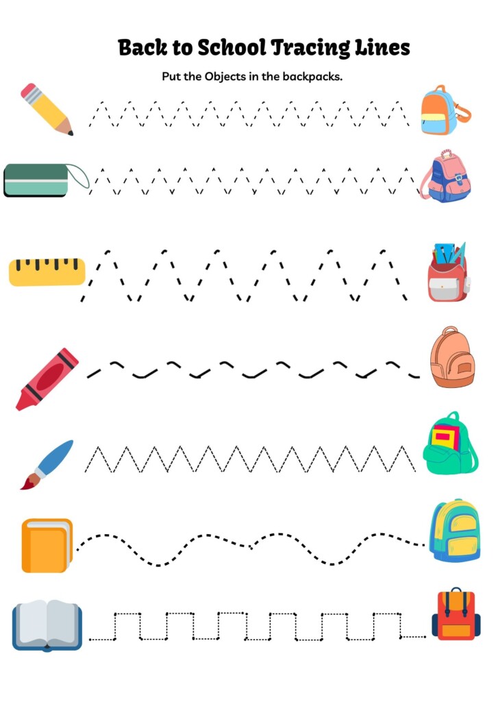 Free Back To School Tracing Made By Teachers