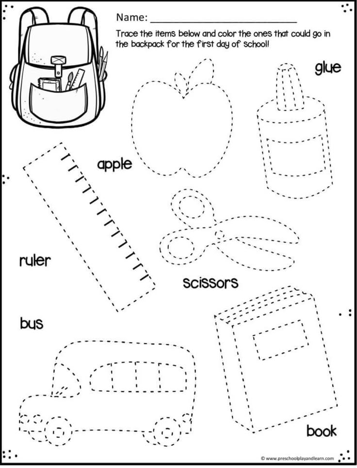 FREE Back To School Worksheets Preschool Play And Learn Back To