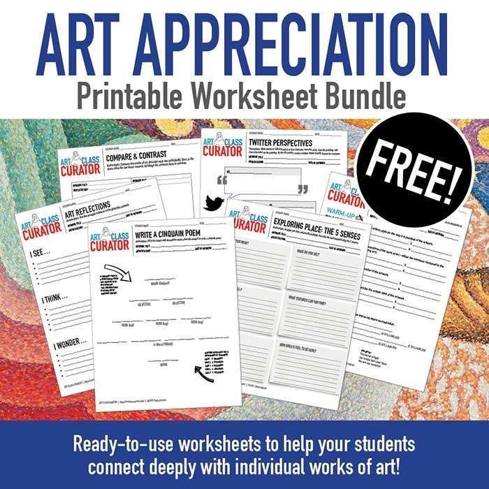 FREE Bundle Of Art Appreciation Worksheets Homeschool Giveaways Art