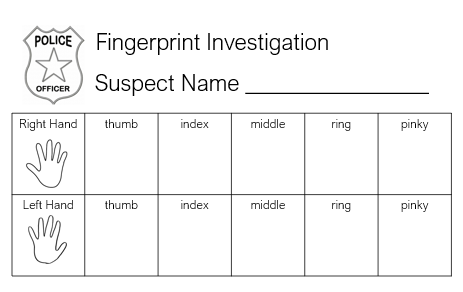 FREE Fingerprint Investigation Printables The Homeschool Daily