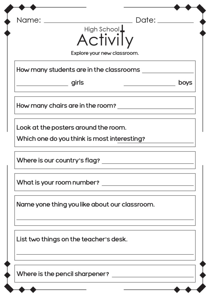 Free Fun Worksheet For Middle School Students Download Free Fun 