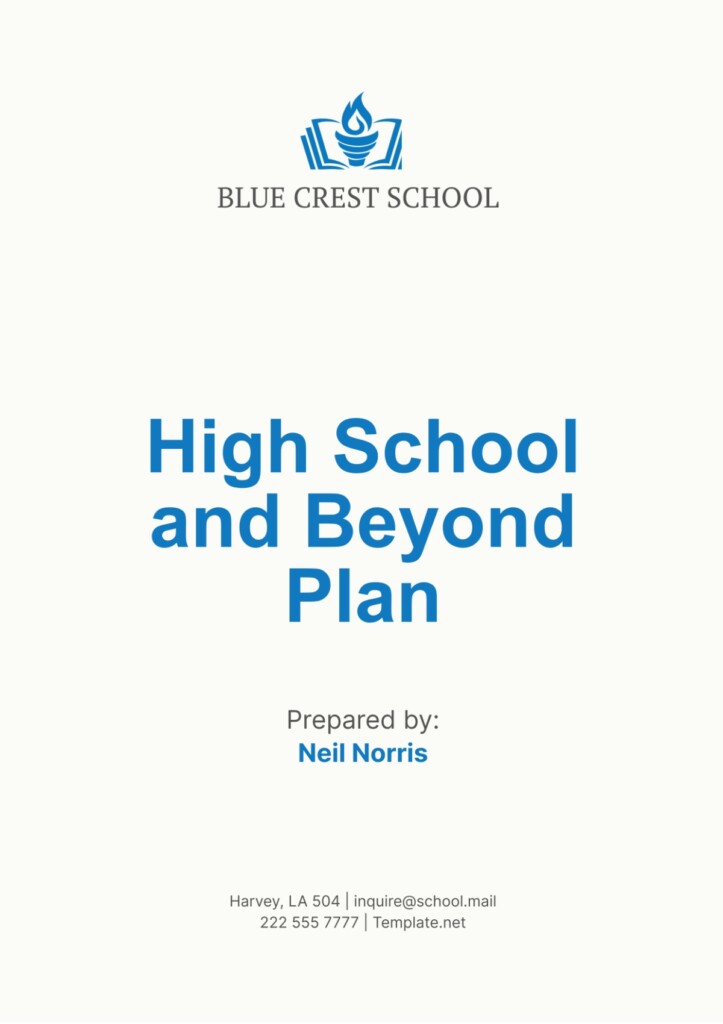 Free High School And Beyond Plan Template To Edit Online