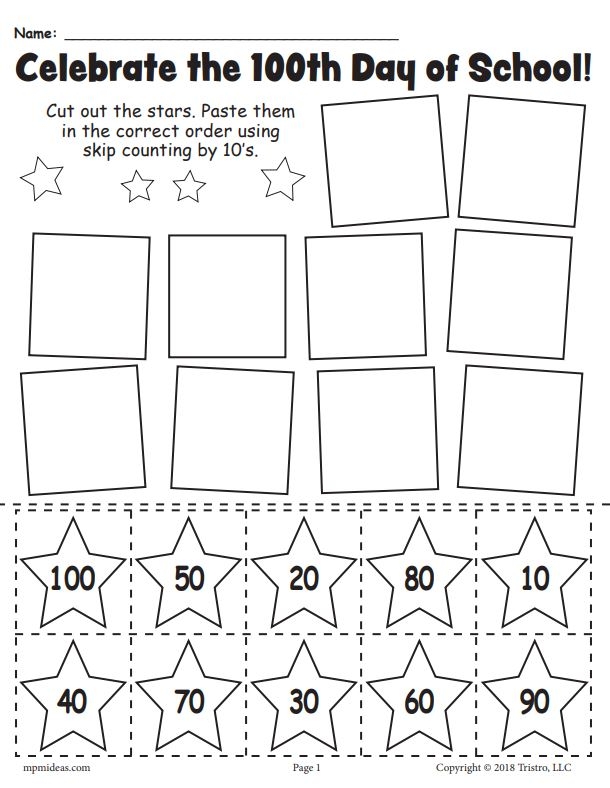 Free Printable 100 Day Worksheets Templates Printable Download