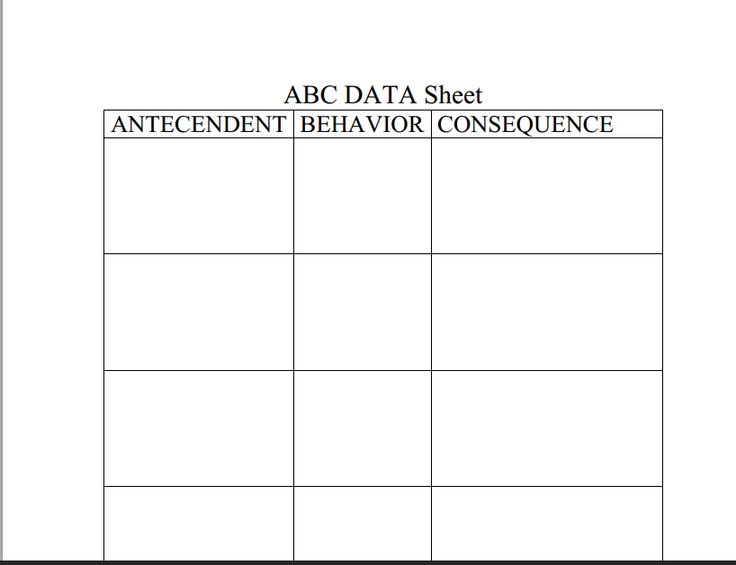Free Printable Aba Data Sheets