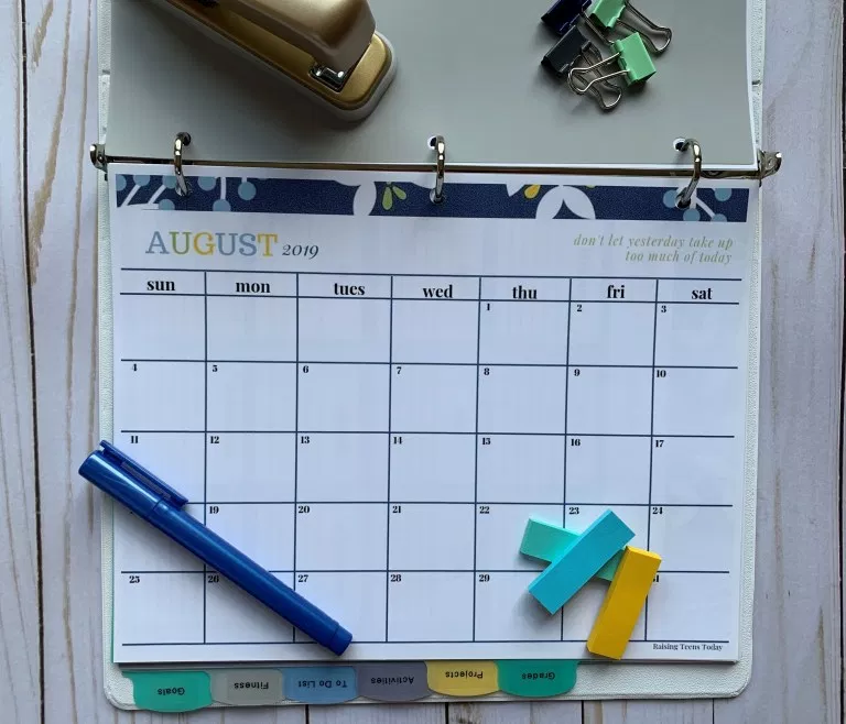 Free Printable Calender Free Printables School Year Back To School 