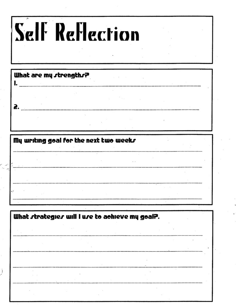 Free Printable Reflection Worksheets