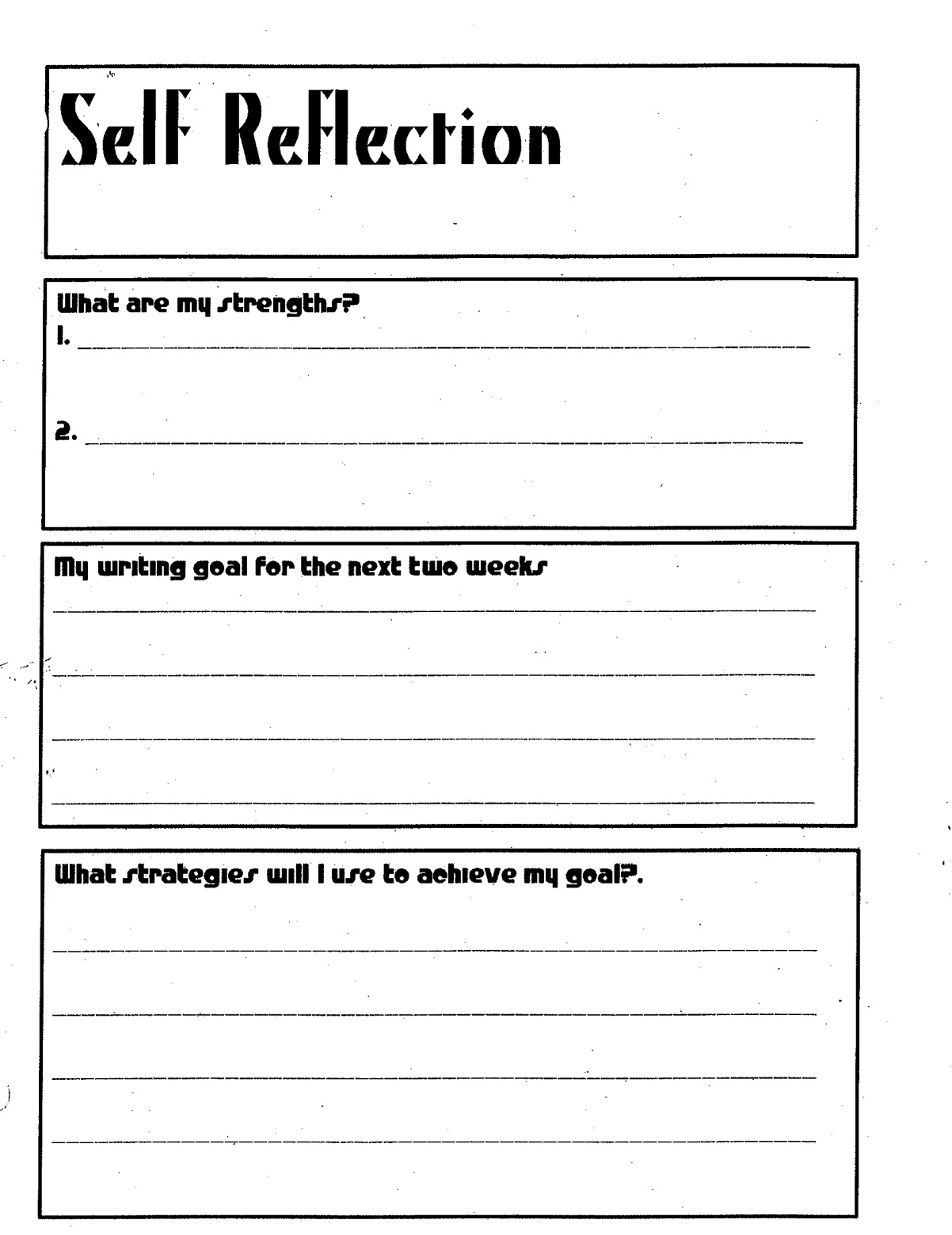 Free Printable Reflection Worksheets