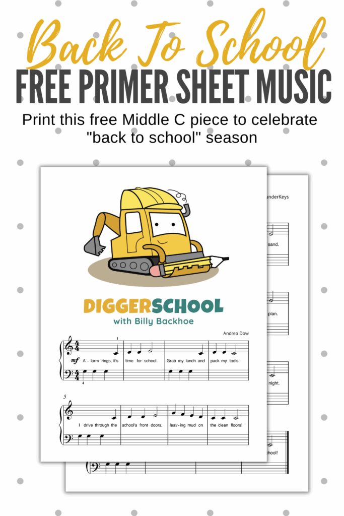 Free quot Back To School quot Sheet Music For Your Primer Students