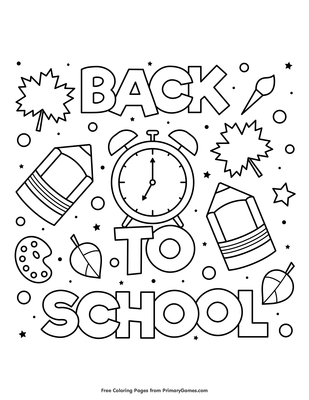 Fun Back To School Coloring Pages Coloring Pages For Kids