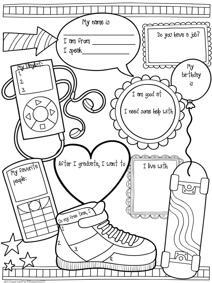 Get To Know Students Worksheets