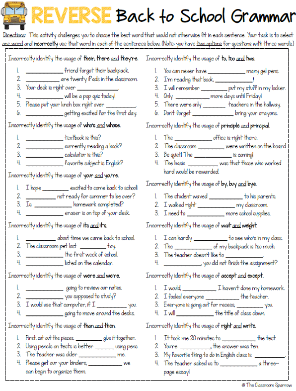 Grammar A An The Worksheets