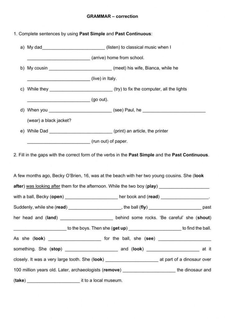 Grammar Worksheets 7th Grade