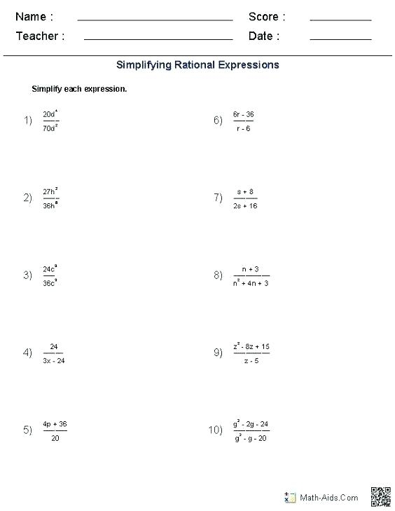 High School Algebra 2 Worksheets Free Worksheets Samples