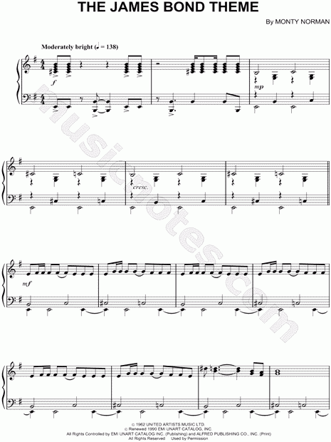 James Bond Trumpet Sheet Music Stephen Bulla Bond James Bond Bb 