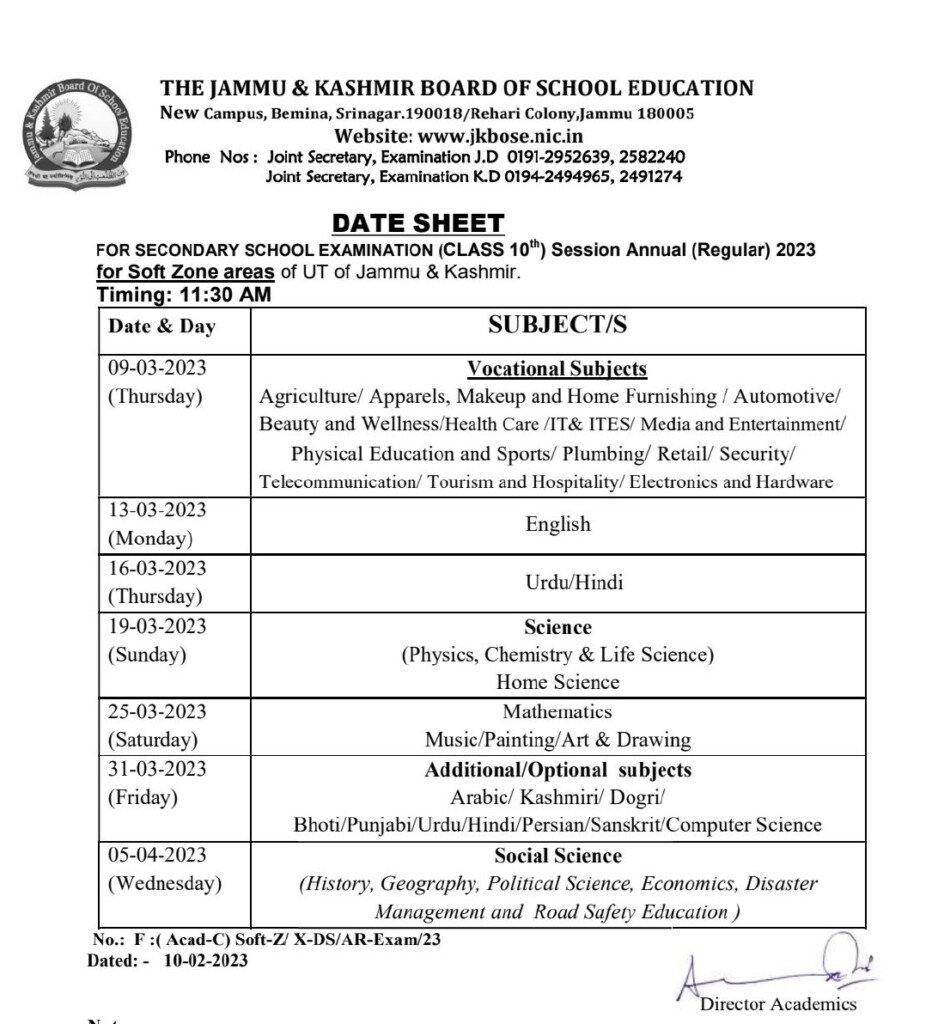 Jkbose Class 10th Result 2024 Jammu Division Deina Gertrudis