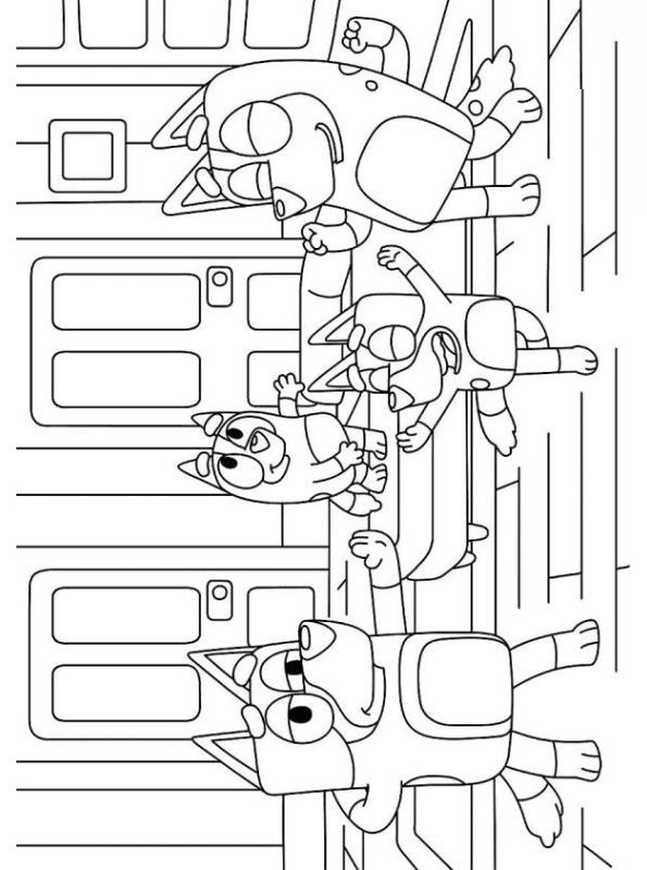 Kids n fun Coloring Page Bluey Bluey
