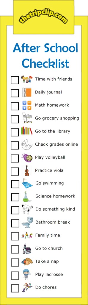 Make Your Own After School Checklist PLUS Lots Of Other Printable 
