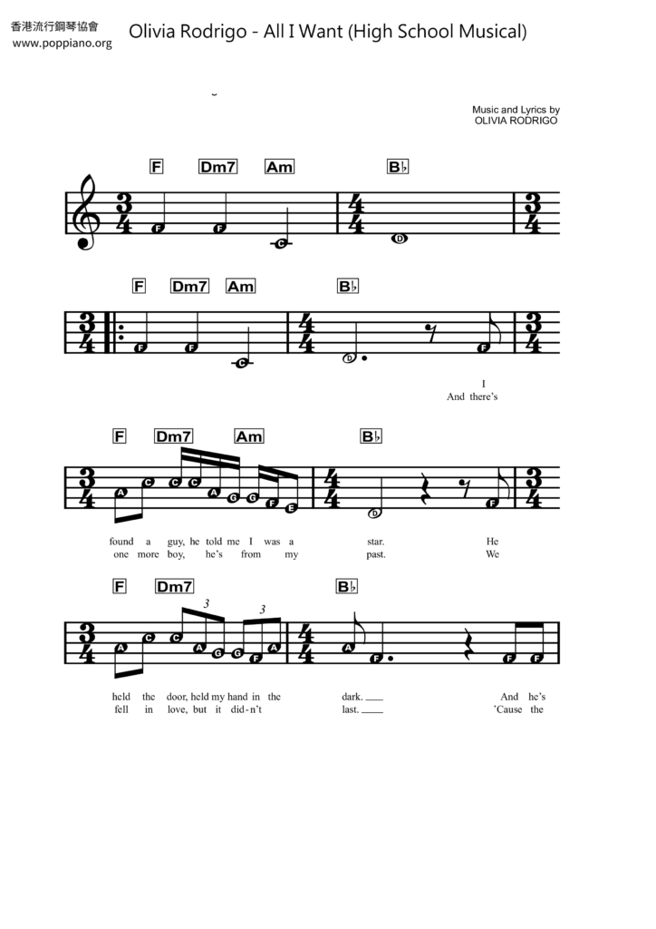 Mariah Carey All I Want High School Musical Sheet Music Pdf Free 
