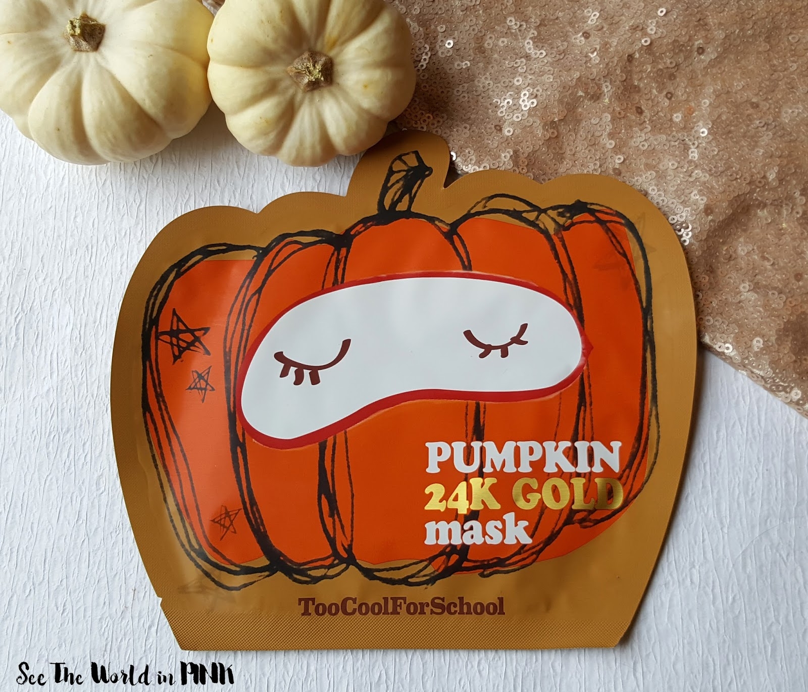 Mask Thursday Too Cool For School Pumpkin 24k Gold Sheet Mask Review