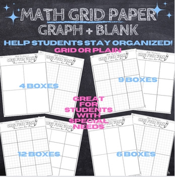 Math Answer Sheet Workspace Organization Grids Graphing Or Plain BUNDLE