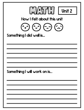 Math Test Reflection Page By Marissa D 39 Orazio TPT