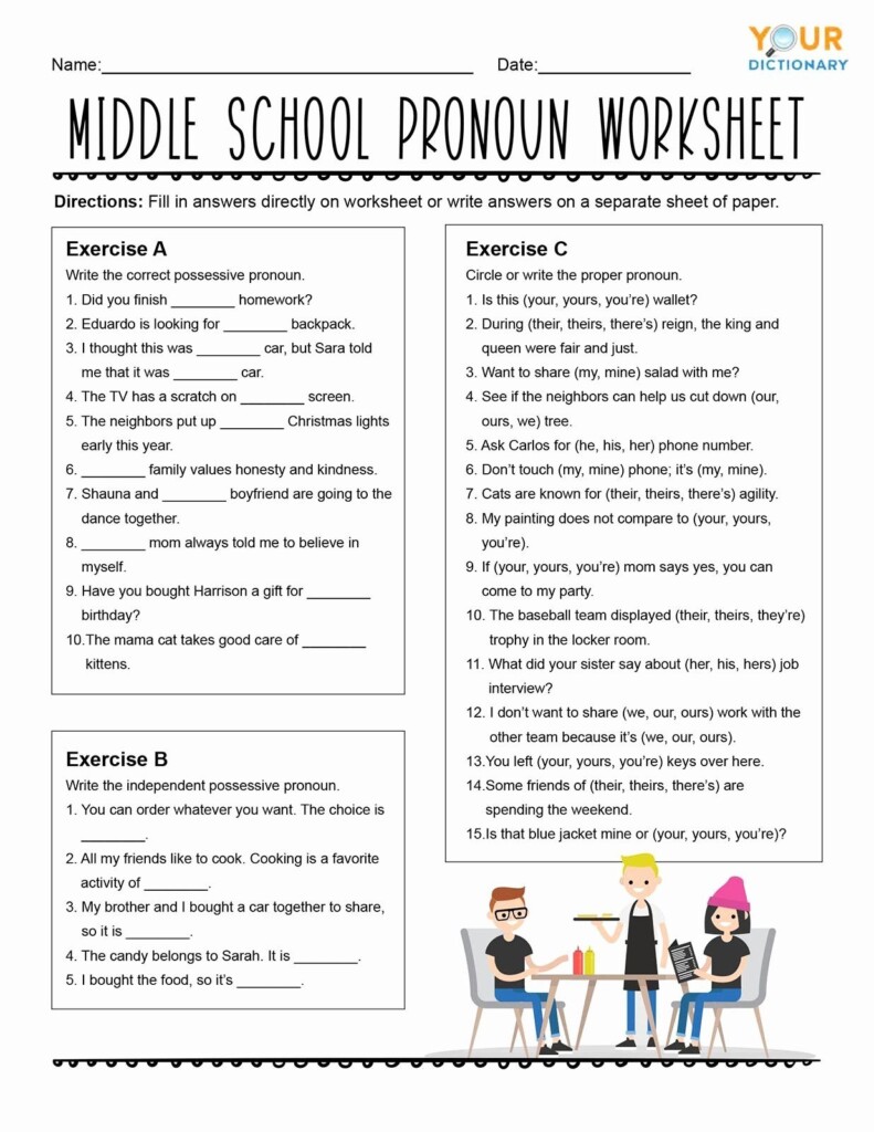 Middle School English Worksheets