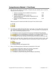 Module 1 Final Exam Part I The Income Tax School pdf Comprehensive 