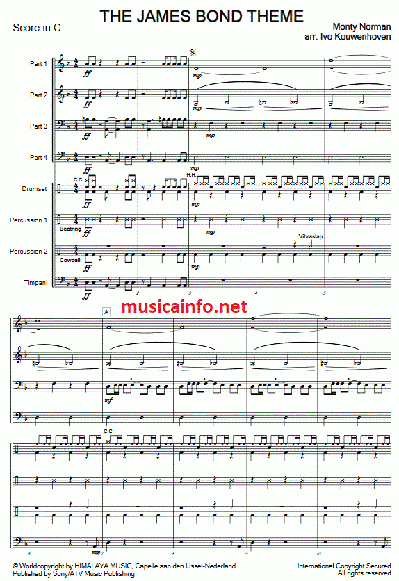 MusicaInfo Detail James Bond Theme 007 The 4074198 