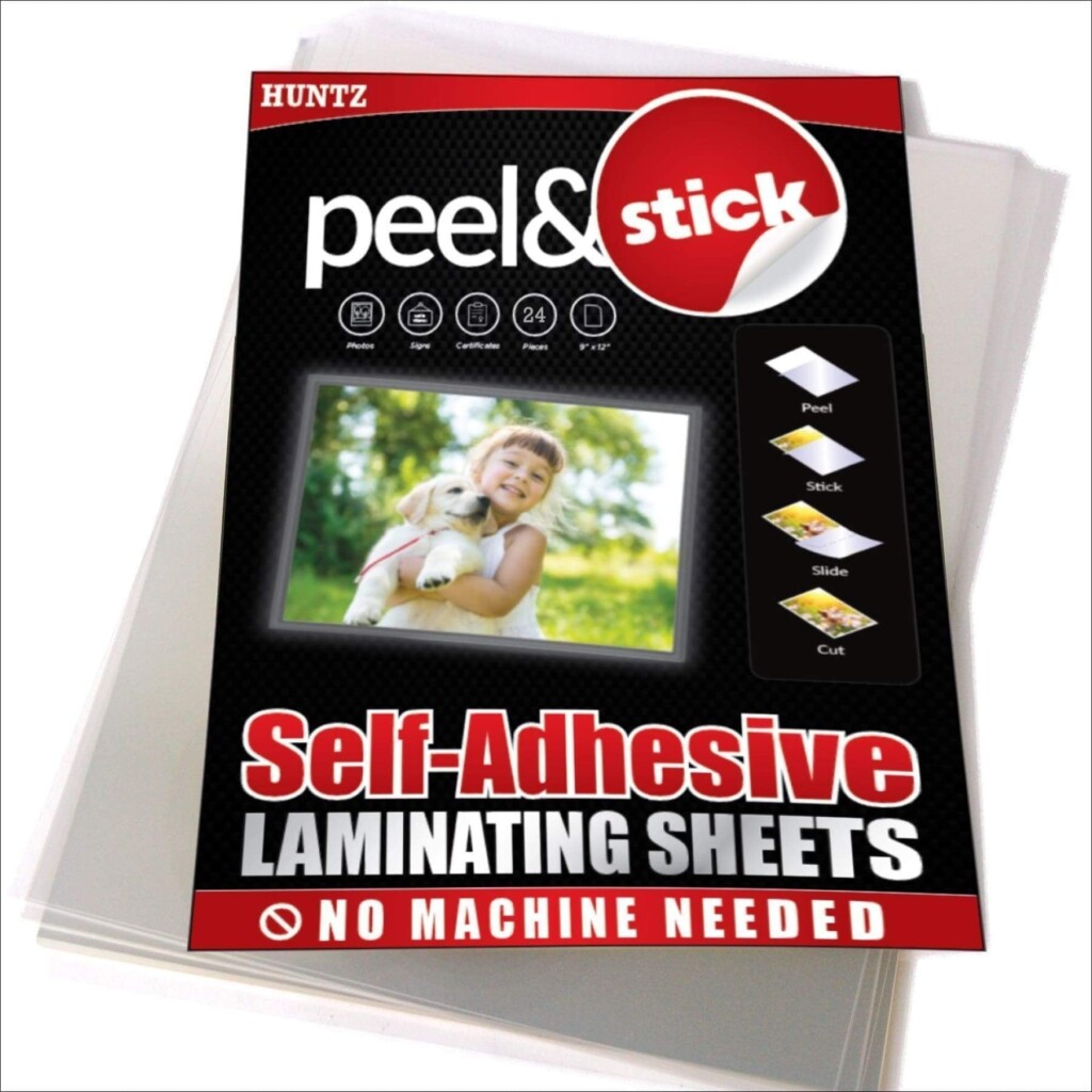 Pack Of 24 Self Adhesive Laminating Sheets Clear Letter Size 9 X 12 