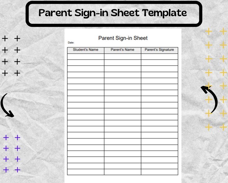 Parent Sign in Sheet Parent Sign in Sheet Template parent Sign in 