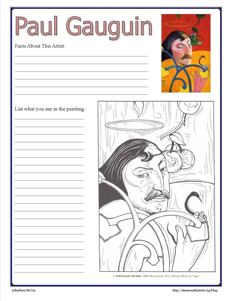 Printable Art Worksheets