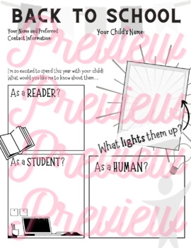 Printable Back To School Get To Know You Sheet For English Class 