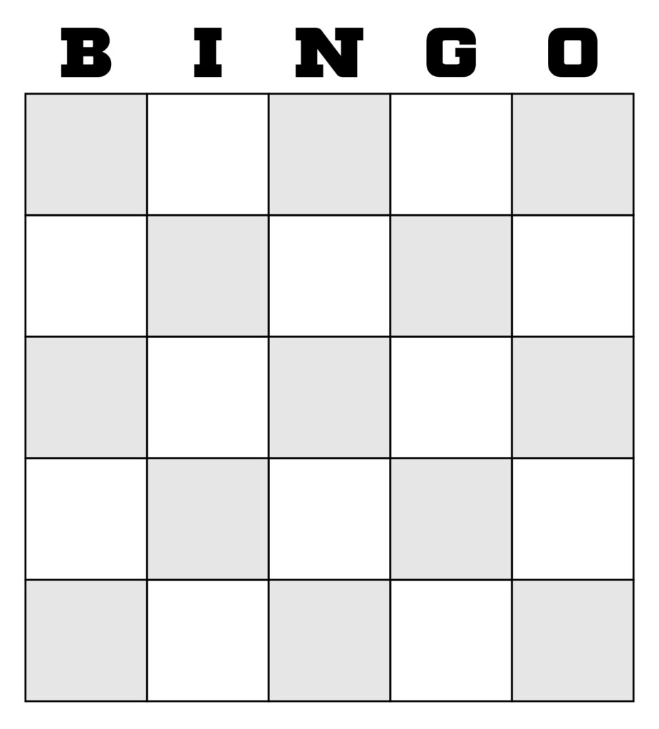 Printable Blank Bingo Sheets