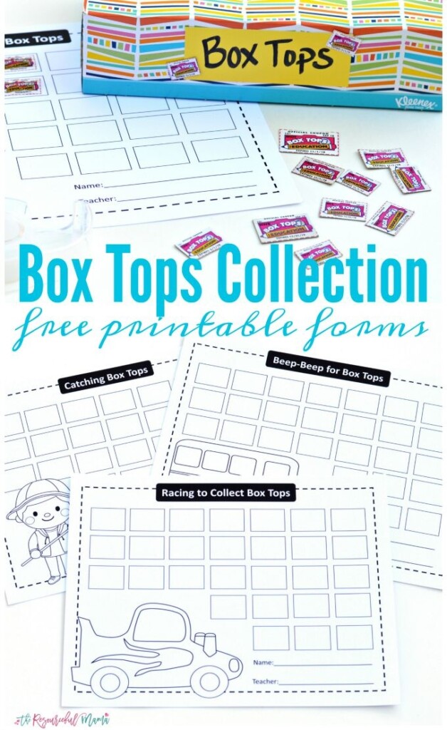 Printable Box Top Collection Sheets Back To School