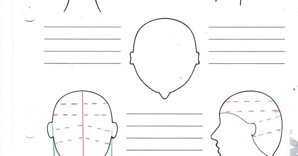 Printable Cosmetology Head Sheets Sketch Coloring Page