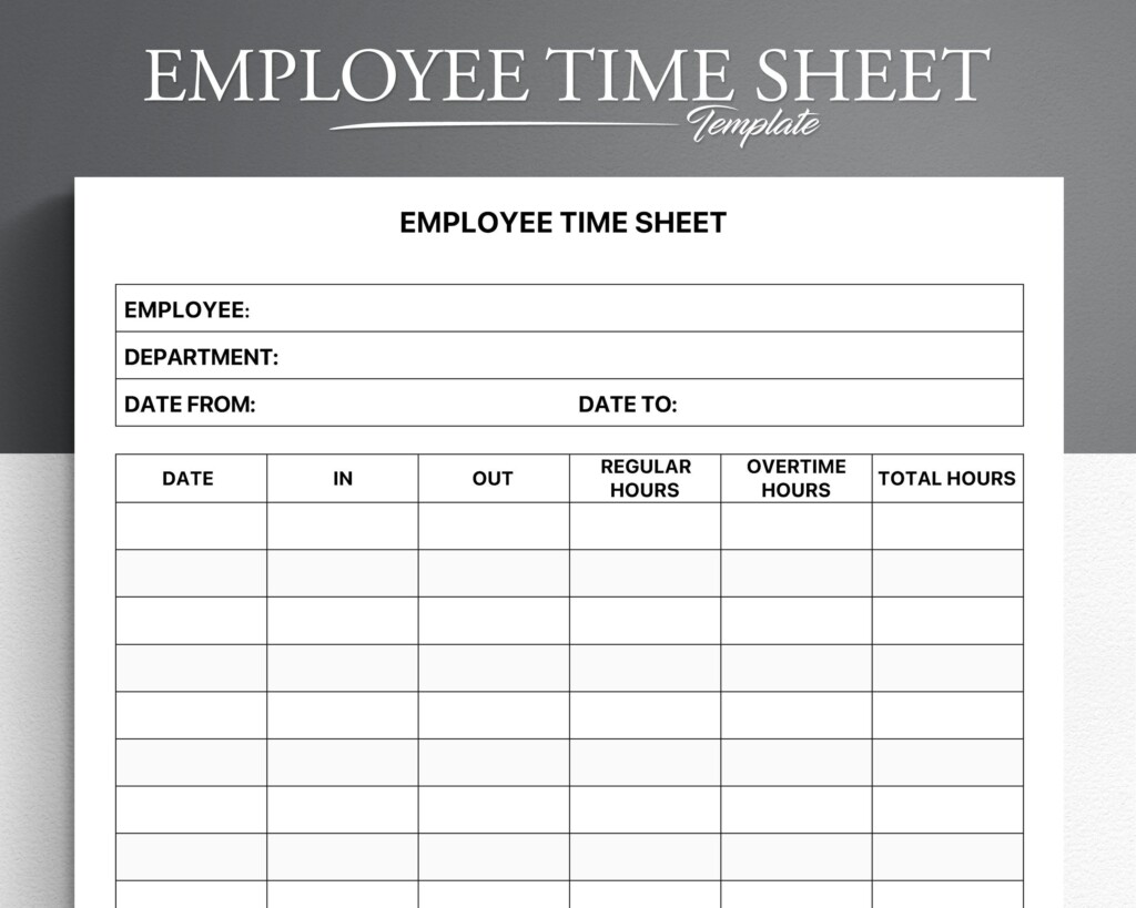 Printable Employment Timesheet Template